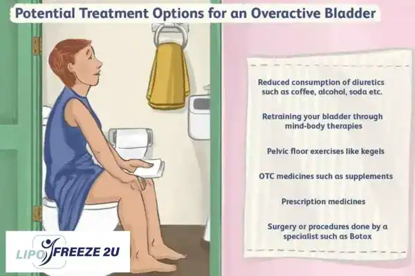 image of woman on toilet because of an overactive bladder Stockport